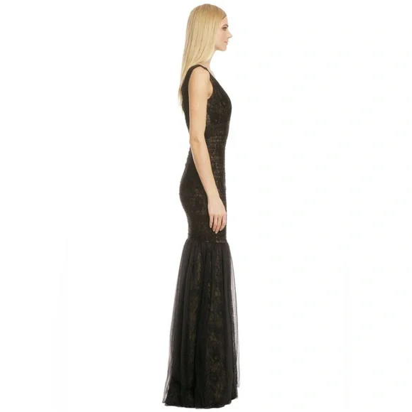 Monique Lhuillier Lusting Over You Black Gown $598 - Picture 5 of 16